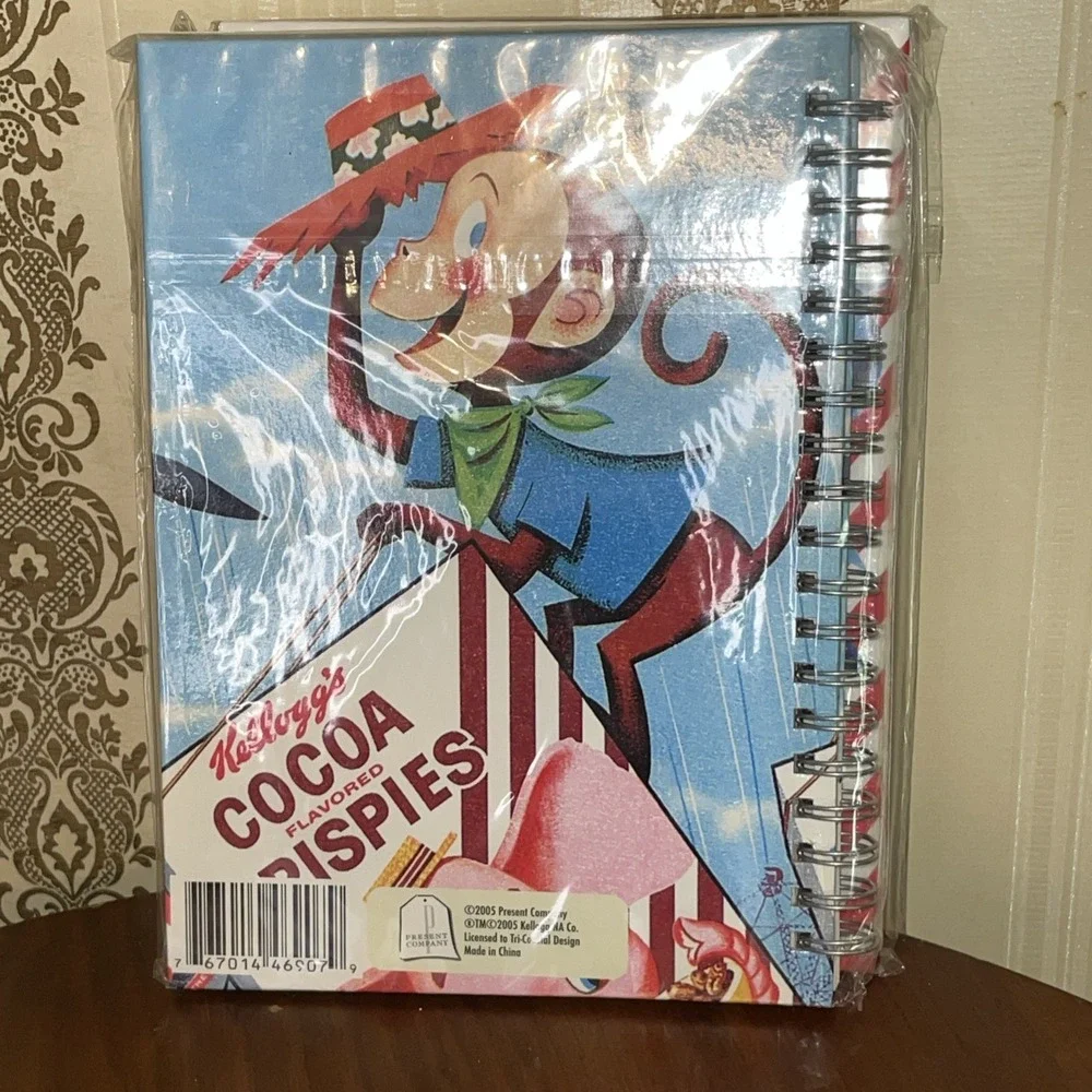 Vintage Set Kellog's Cereal Items | Hardcover Bound Notebooks & Tony Tiger Plush